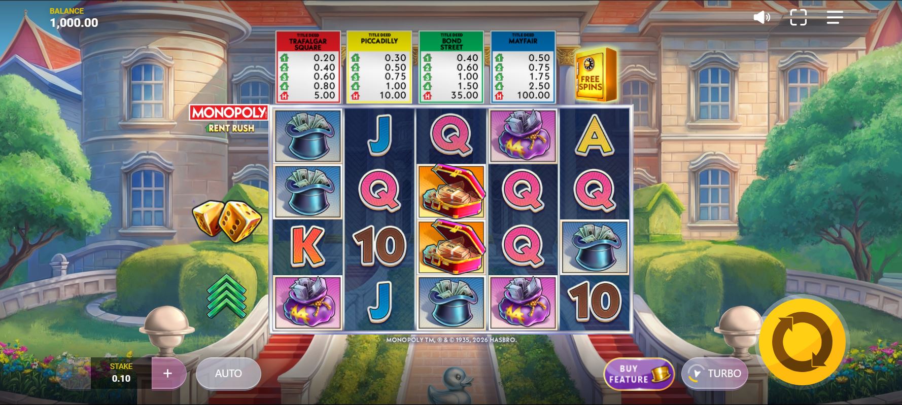The Monopoly Rent Rush Slot